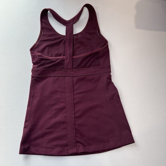 Athleta T Strap Plum Stunner Top Size XS Burgundy - Picture 3 of 8